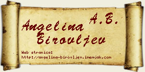 Angelina Birovljev vizit kartica